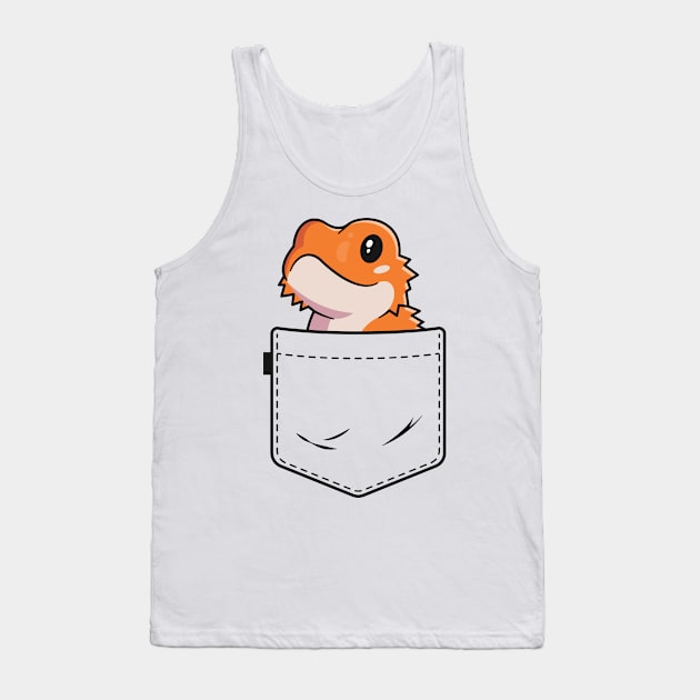 Bearded Dragon Pocket Shirt Reptile Love Pogona Lizard Gift Tank Top by 14thFloorApparel